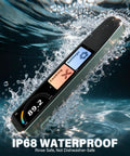 Instant Read Meat Thermometer With 3.8 Inch HD Touchscreen And Temp OS, IP68 waterproof feature displayed in water environment.