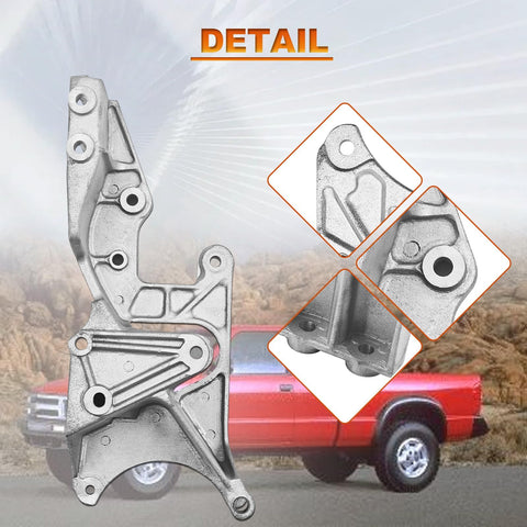 Heavy Duty Alternator Generator And Power Steering Pump Bracket For GM Trucks 1988 1995 Fits C1500 C2500 C3500 K1500 K2500 K3500 Suburban S10 Blazer Tahoe 4.3L 5.0L 5.7L Replaces 10118701, detailed view.