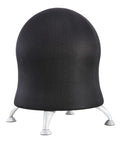 Black mesh inflatable ball chair with silver legs for home office and classroom, dope active seating that keeps you moving, boosts posture.