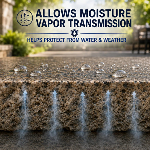 Juice Up Faded Natural Stone Pavers Concrete With This Killer Color Enhancer Sealer Revives Deepens Marble Travertine Limestone Granite