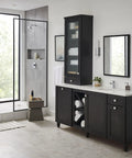 Modern bathroom with Bauloop Single Hole Bathroom Faucet With Single Handle S Size Chrome Finish on vanity sink.