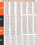 Compatibility chart for Bottom Oven Bake Element Replacement For Electric Ranges And Stoves 1950 To 2600W 240V 316075103