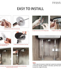 Installation guide for Undermount Sink Brackets Stainless Steel Adjustable Sink Legs Kit For Kitchen Sinks, Easy No Drill Setup