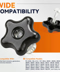 Top Grip Handle Knob And Bolt Washer Kit For Toro Mowers Snowblowers Replaces 922260, 1064161 And 1073844 Locking Screws in black