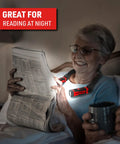 Rechargeable Hands Free Neck Light With 9 Hour Run Time, Four Modes, USB Cord Included, Water Resistant used for reading