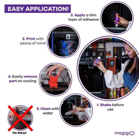 Heavy Duty 3D Printer Adhesive For Flexible Filaments To Knock Out Warping On Flex Plate And PEI Build Plates With Easy Shake Application For Rock Solid Bond And Print Like A Dream Results 50Ml
