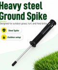 Heavy steel ground spike for Soccer Agility Poles Set, 5 Ft Adjustable Speed And Agility Training Gear, outdoor use.