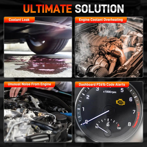 Pick Up This Solid Electric Engine Water Pump Assembly With Gasket Fits 2010-2015 Toyota Prius 1.8L Prius C 1.5L Prius V And Lexus Ct200h Oem 161A029015 Direct Replacement Straight Swap Easy Install image showing engine issues like coolant leak and overheating.
