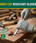 Heavy Duty Cut Resistant Gloves Level 4 EN388 Certified For Extreme Protection for woodworking with tools on bench