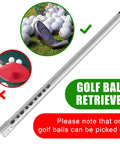 39 Inch Aluminum Golf Ball Picker Tool with Quick Tube Release for Easy Ball Retrieval, Long Reach Ball Retriever