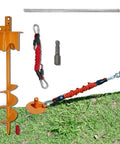 Heavy Duty Dog Stake For Large Dogs Up To 350 Lb Tie Out With Steel Wire And Buffer Rope Ground Anchor components