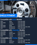 Wheel Hub And Bearing Assembly Replacement For 2000 To 2008 Chevrolet Impala 2003 To 2007 Buick Regal And 2003 To 2008 Pontiac Grand Prix With Five Lugs Non ABS Beefed Up For A Smooth Sturdy Ride And Long Lasting Performance installed view