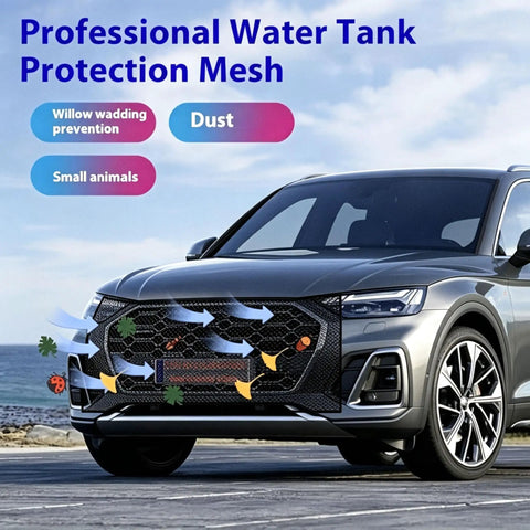 Badass Heavy Duty 43X29in Grille Mesh Guard For Tesla Cybertruck prevents bugs, debris, and small animals while maintaining airflow.