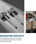 Heavy Duty Steel Fire Sprinkler Wrench For Concealed Heads Anti Grip Handle, universal fit with reinforced alloy steel.