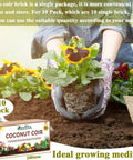 Planting flowers with 10 Pack Coconut Coir Bricks for Seed Starting And Garden Substrate That Is 100 Percent Organic With Low EC.