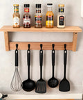 Wall Shelf With Hooks For Entryway And Living Room Must Have Multi Purpose Wooden Shelf With Heavy Duty Metal Hooks
