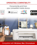 All In One Wireless Printer For Home Use With Easy Setup And Fast Print Speeds Print Copy Scan In One Compact White Unit