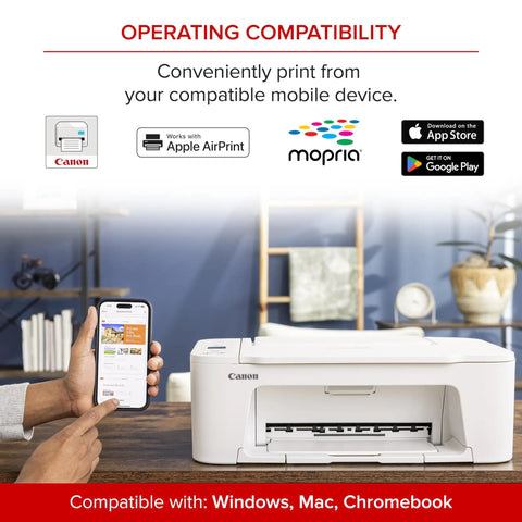 All In One Wireless Printer For Home Use With Easy Setup And Fast Print Speeds Print Copy Scan In One Compact White Unit
