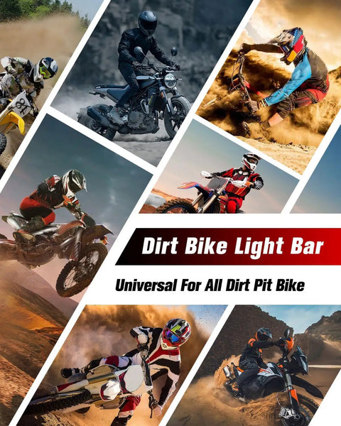 MX650 LED Dirt Bike Headlight With Switch 7.16 Inch Driving Lights Beefed Up Universal 12 24V Fit For 7 8 Inch And One Eighth Inch Handlebars Great For MX650 MX500 MX350 And More