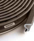 Weather Stripping Door Seal Kit for Exterior Doors and Windows, close-up of 26 Feet Brown V Shaped Foam Kerf Gap Blocker