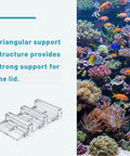 12 Pack Clear Aquarium Lid Clips For Rimless Fish Tanks Hold Your Glass Cover Snug And Square These Durable Plastic Brackets on a display.