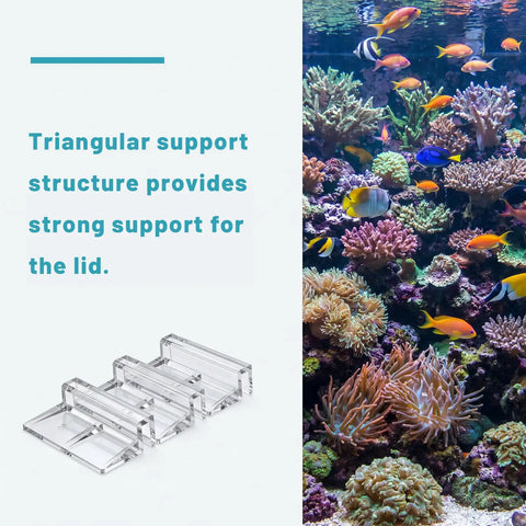 12 Pack Clear Aquarium Lid Clips For Rimless Fish Tanks Hold Your Glass Cover Snug And Square These Durable Plastic Brackets on a display.