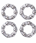 Four Pack Bike Ball Bearings For Front And Rear Hubs With Fixed Cage 25mm Outer Diameter 14mm Inner Diameter 7 Ball Retainer