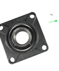 Self Aligning Pillow Block Bearing With 2 Inch Bore 4 Bolt Flange Mounted Solid Square Base Built Tough Durable Chrome Steel UCF211-32