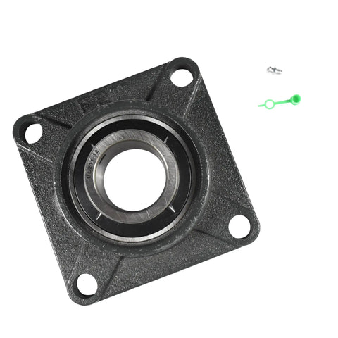 Self Aligning Pillow Block Bearing With 2 Inch Bore 4 Bolt Flange Mounted Solid Square Base Built Tough Durable Chrome Steel UCF211-32