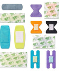 Extreme Hold Antibacterial Bandages For Fingers And Knuckles, Flexible Fabric Strips, Variety Pack, Assorted Sizes And Colors, 50 Count