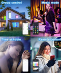 Scene showing usage of Two Pack Smart WiFi Ceiling Light 12 Inch 25W LED Fixture Dimmable 2700K To 6500K RGB Ambient Backlight.