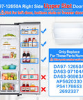 Right Side Fridge Door Shelf Bin Replacement For Fridge Door Fits RF263BEAESR RF261BEAESR RF260BEAESR And DA97-12650A shown installed
