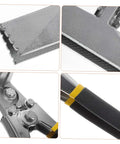 Close-up of Metal Seaming Pliers And Manual Metal Bender For Flat Bars, showing heat-treated chrome vanadium steel components.