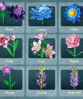 Monet Inspired Water Lily Bouquet Building Set With 603 ABS Bricks To Create A Dope Lifelike Flower Display For Adults And Art Lovers A Great Gift For Creative Home Decor, 9 flower builds