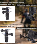 3 Way Adjustable Extension Pivot Arm Adapter Set For Cameras And Selfie Sticks With Lightweight ABS Build Stainless Steel Locking Screws Easy Install Durable 35mm Mount For Higher Angle Shots, 180° joints