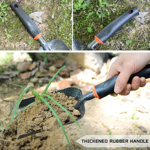 Heavy Duty Garden Trowel With Ergonomic Handle, Thickened Manganese Steel Hand Shovel used for digging in a garden with anti-slip grip