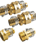 5/8 Inch Aluminum Garden Hose Repair Kit With Female And Male Connectors And Stainless Steel Clamps, 3 Pack