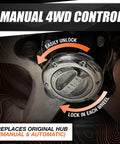 Pair Of Premium Locking Hubs For 1999 2004 Ford F250 F350 F450 F550 Off Road Ready Beefed Up Heavy Duty 30 Spline Design