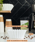 Bulk 12 Cup Coffee Filters Tall Walled Prevent Grounds Overflow, 9.75 x 4.25 Inches, shown with coffee maker and accessories