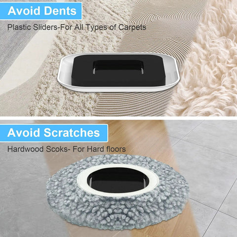 3-In-1 Furniture Sliders Kit For Carpet And Hard Floors, Heavy-Duty Moving Pads With 8 Carpet Sliders 4.3 Inches, Plus 4 Hard Floor Socks And 1 Lifter, Protects Floors And Makes It No Sweat To Glide Heavy Furniture