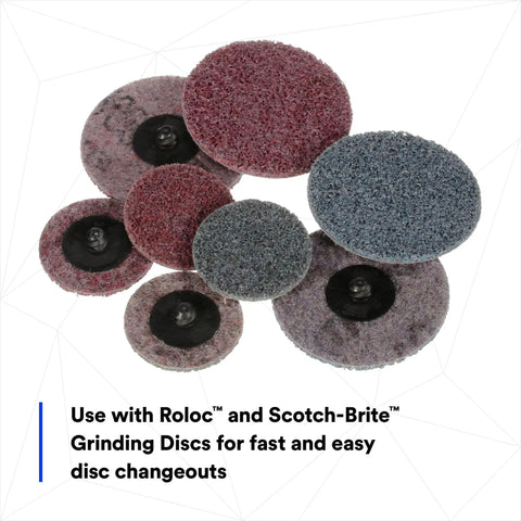 Durable 2 Inch Quick Change Disc Pad Assembly for Roloc Abrasives with backup pad and grinding discs in various colors