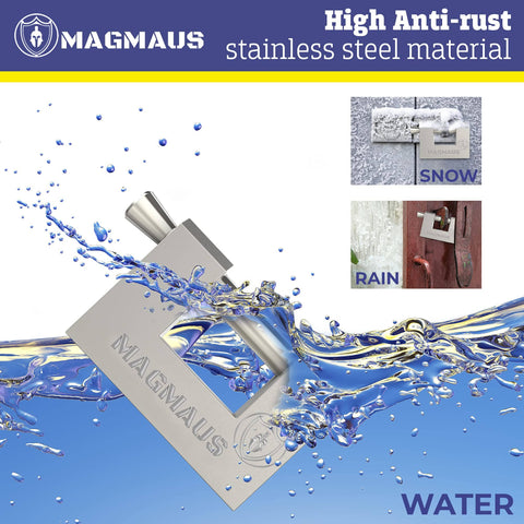 Armored High Security Padlock For Outdoor Storage Units Sheds Gates And Garages Weatherproof Heavy Duty Lock In Water