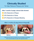 PlaqueOff Dental Care Seaweed Formula For Dogs And Cats Natural Tartar Control And Breath Freshening Supports Healthy Mouth And Gums 60g Easy Daily Dose No Fuss Oral Hygiene For Pets results chart and before-after dog teeth comparison