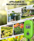 Hands Down Handy Soil Moisture Meter For Plants With Real Time Humidity Sensor And App Remote Monitoring, Perfect For Indoor Outdoor Gardening And Farm Care, Manual Quick Read Or Auto Updates, Requires WiFi Hub HWG023/HWG040, Green for potted plants and garden beds
