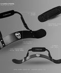 Arm Blaster For Bigger Biceps With Thick Aluminum Build Contoured Padded Edges Adjustable Elbow Posture Support Black