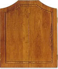 Front view of Early American Dart Cabinet Built To Last Crafted From Premium Solid Pine Wood With Traditional Design Dartboard Cabinet