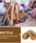 Jute Fire Starter Rope 4 Pack For Camping And Hiking Quick Ignition Twine Fire Starters used to ignite a campfire on snow