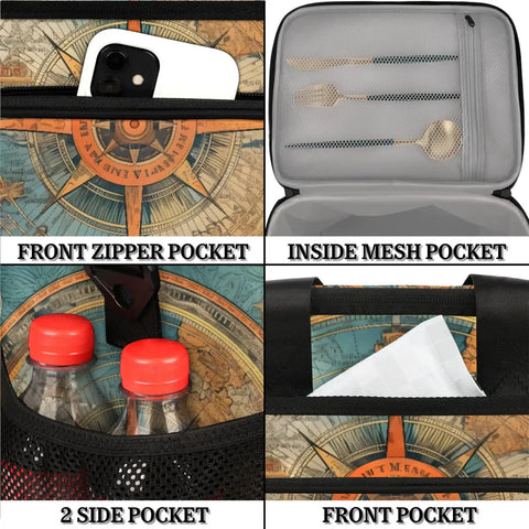 Insulated Picnic Backpack Tote For Work And Play Keeps Lunch Fresh On Picnics Beach Days Office Runs Campouts And Weekend Getaways spacious interior pockets for organization