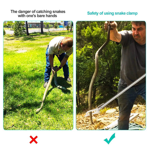 47 Inch Extra Heavy Duty Snake Tongs Reptile Grabber Catcher With Wide Jaw And Long Reach For Safe Humane Handling From A Distance Pro Grade Quality Tools