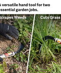 Japanese Daruma Garden Sickle Hand Tool For Grass Cutting Surface Weeding And Everyday Garden Work with steel curved blade in use